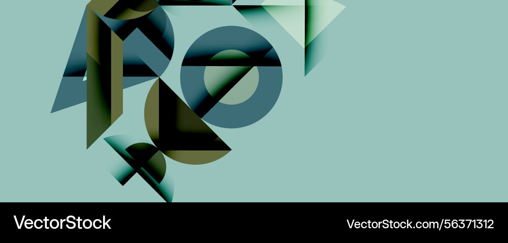 Abstract geometric composition overlapping shapes Vector Image
