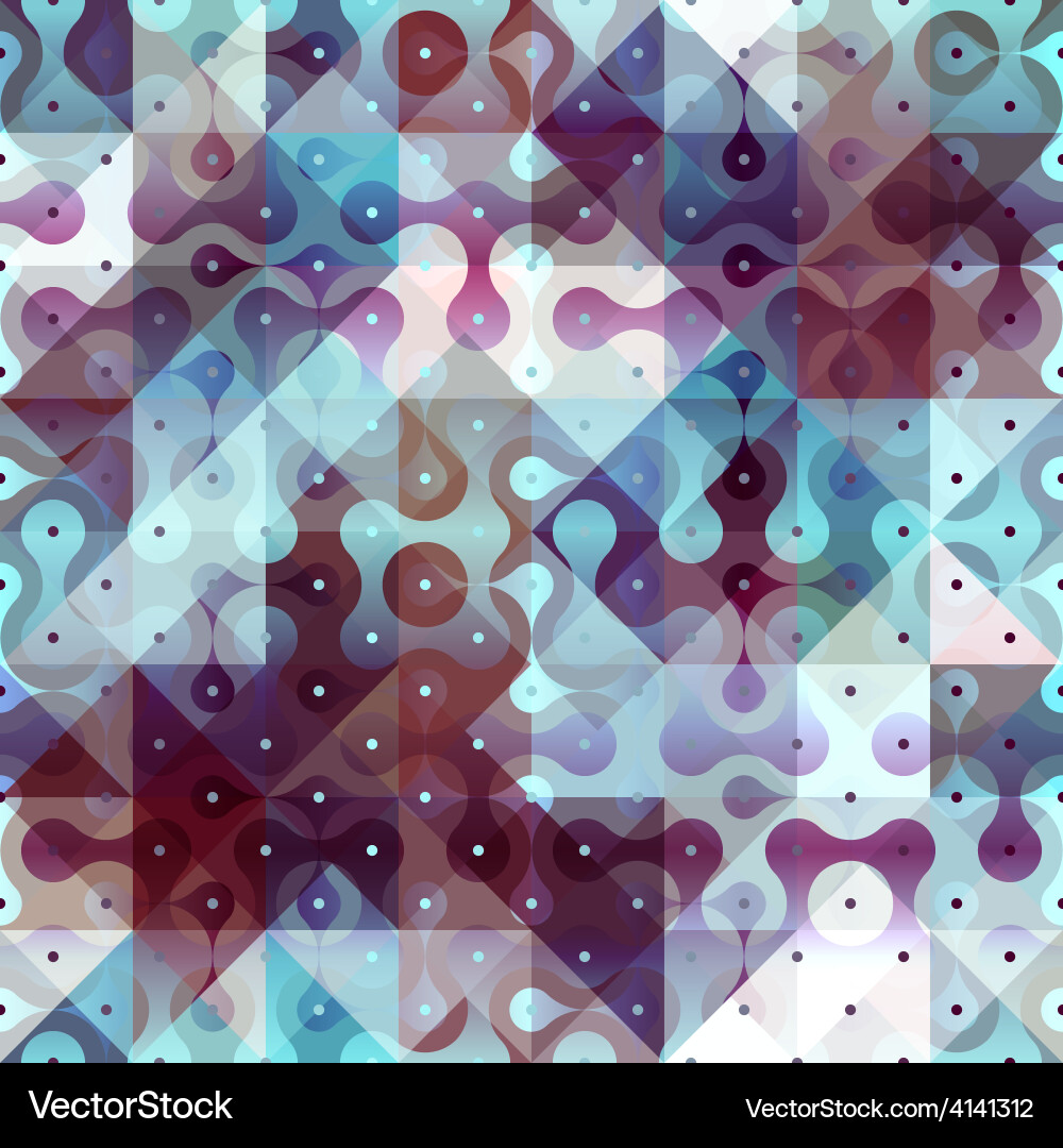 Abstract geometric pattern with droplet elements vector image