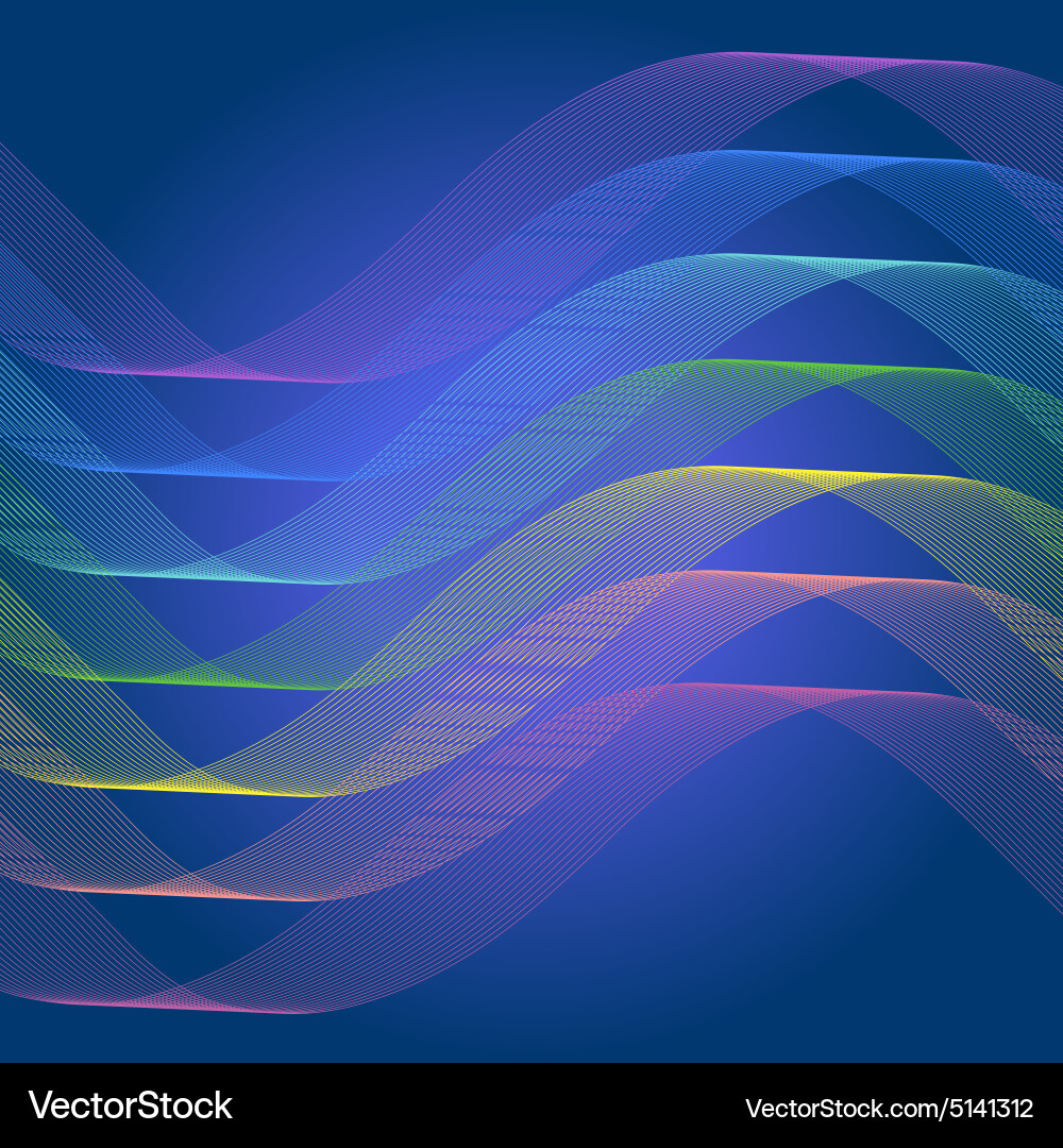 Dynamic Color Spectrum Curve vector image