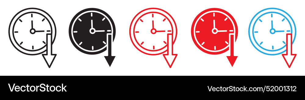 Efficient time management icon for shortened Vector Image