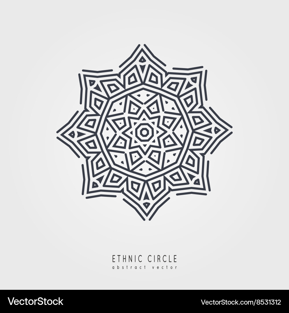 Ethnic mystical pattern with triangle and circles Ethnic mystical pattern with triangle and circles vector image