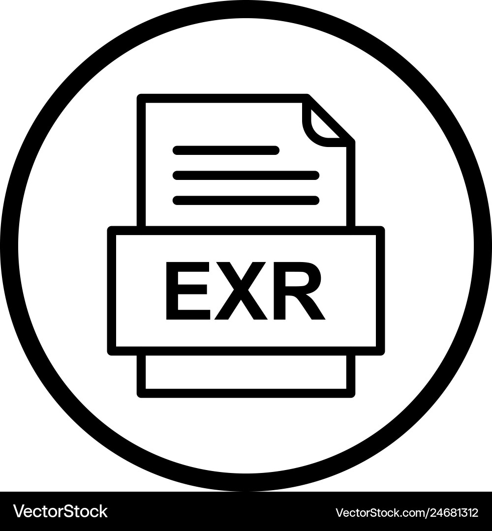 Exr file document icon vector image