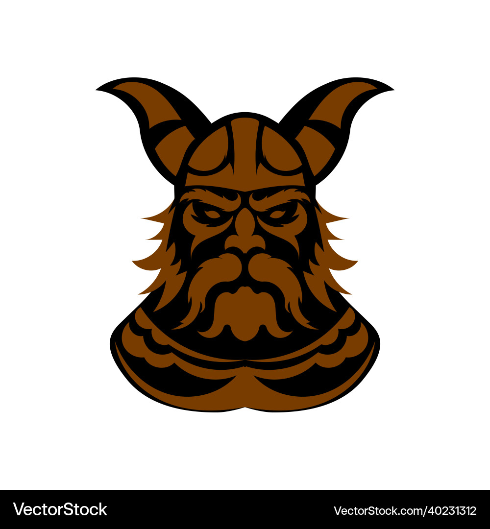 Face made with viking style patterns vector image