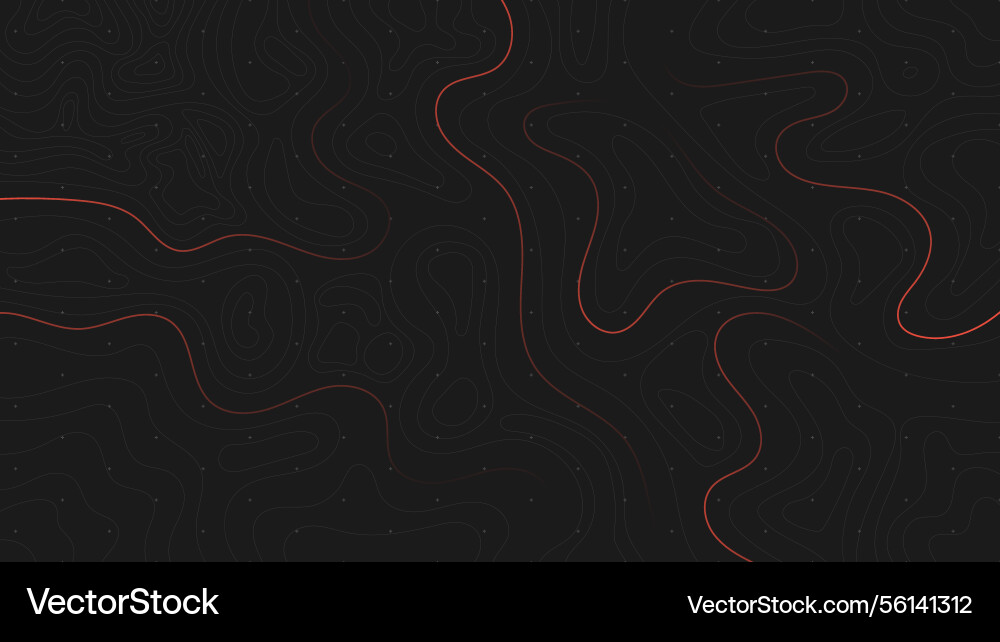 Linear abstract map style dark background Linear abstract map style dark background vector image