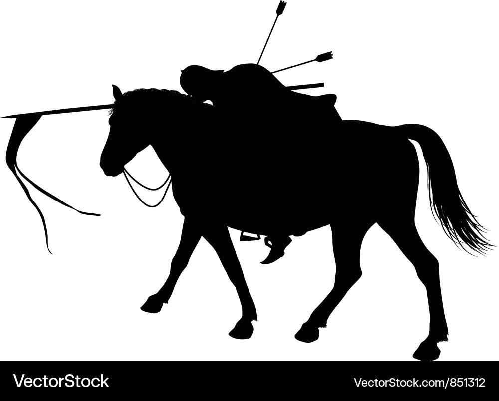 Medieval Horseman Fallen vector image
