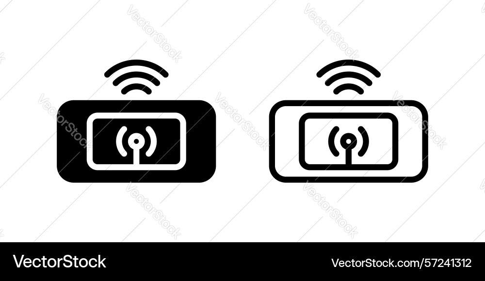Modern portable wifi router icon for internet vector image