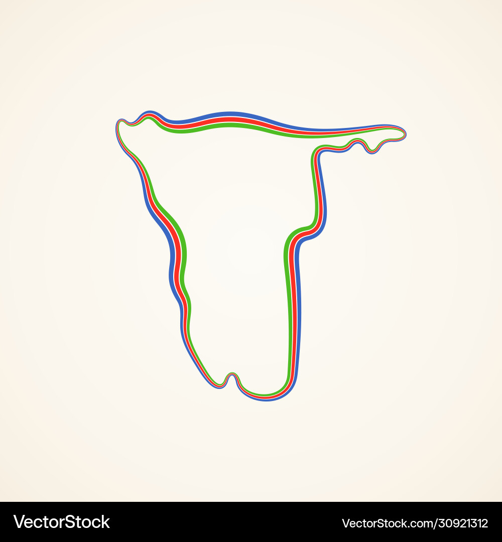 Namibia - outline map Vector Image