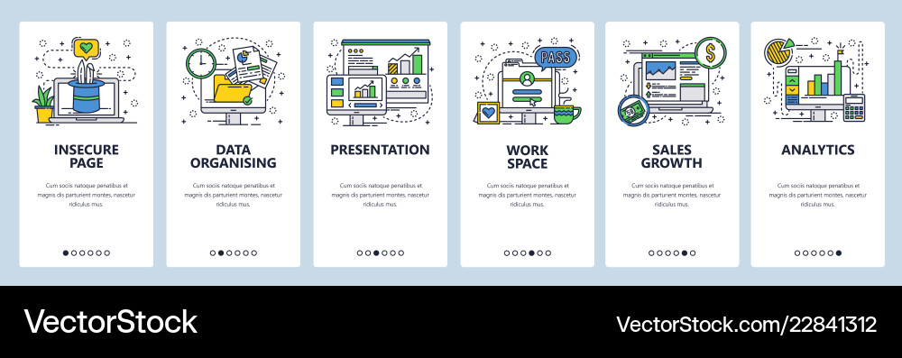 Onboarding Screens - Web & App vector image