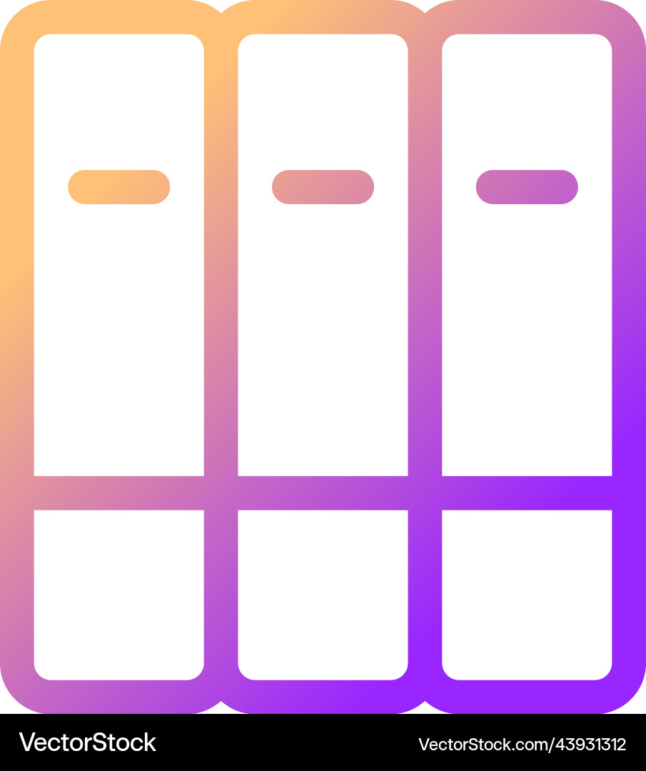 Organize bookshelf pixel perfect gradient linear Organize bookshelf pixel perfect gradient linear vector image