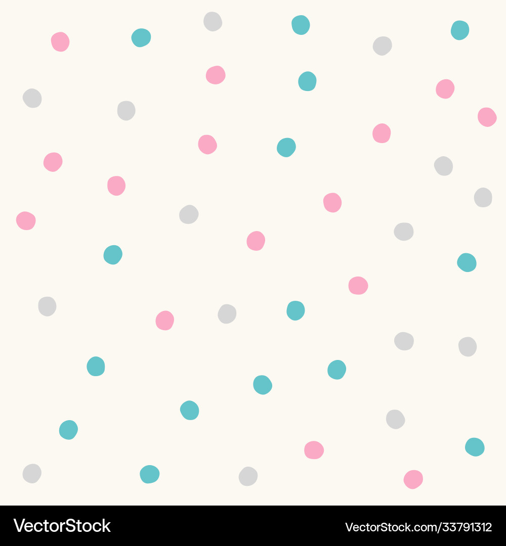 Pastel color polka dots pattern background design Vector Image