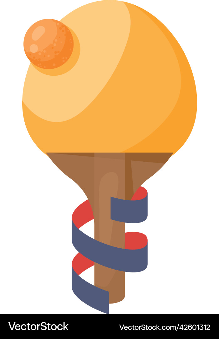 Ping pong racket and ribbon vector image
