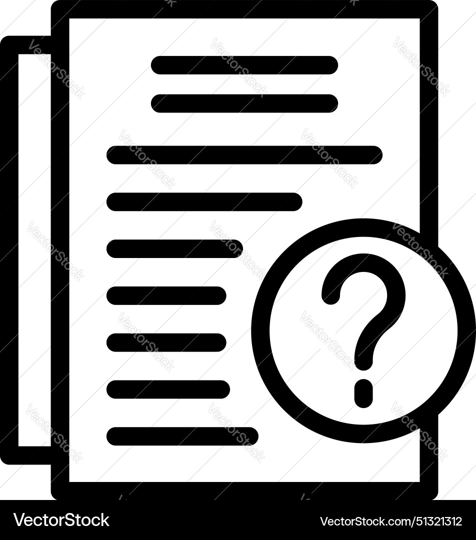 Query resolution page icon outline online Vector Image