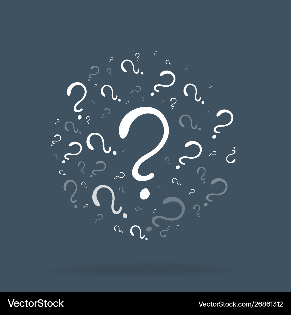 Question signs colorful problem and priority Question signs colorful problem and priority vector image