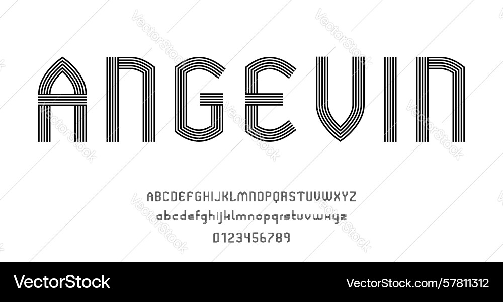 Set of alphabets font letters and numbers Set of alphabets font letters and numbers Vector Image