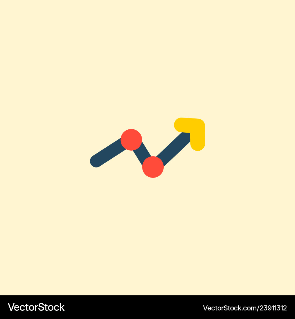 Statistic icon flat element Statistic icon flat element vector image