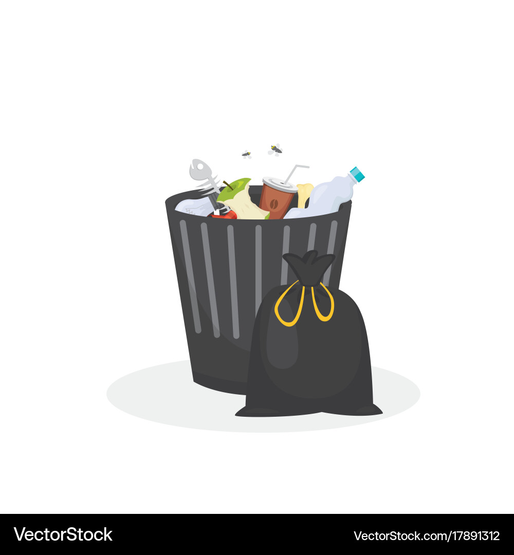 Trash bin garbage container Vector Image