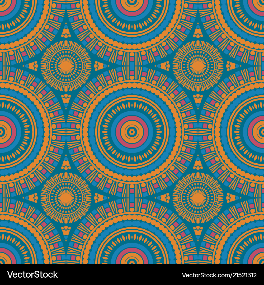 Vibrant circular large scale seamless pattern vector image