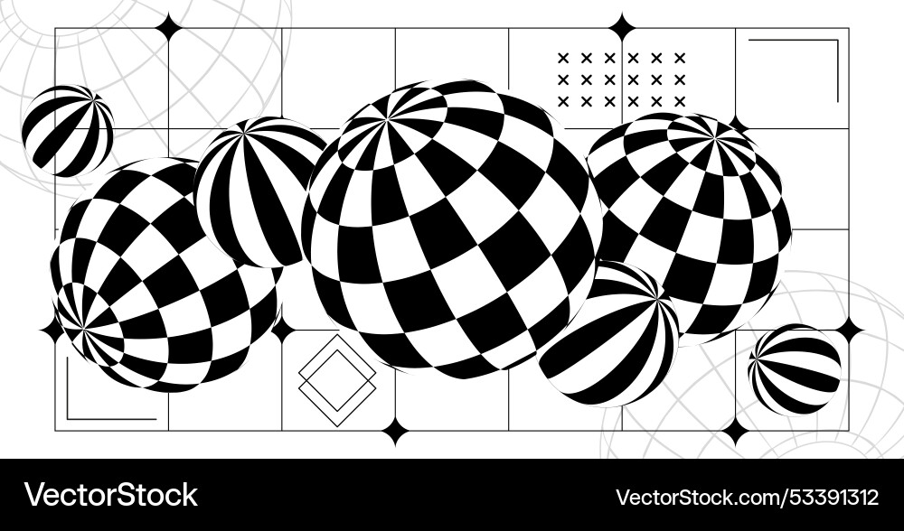 Y2k style abstract background design with strange Y2k style abstract background design with strange Vector Image