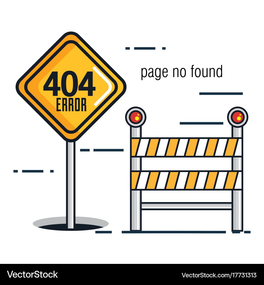 404 connection error icons vector image