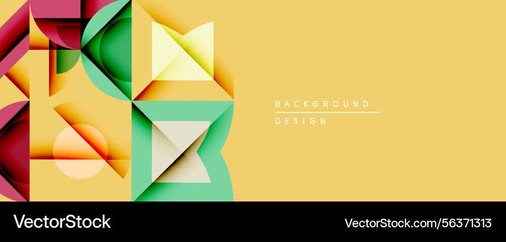 Abstract geometric shapes overlap creating Vector Image