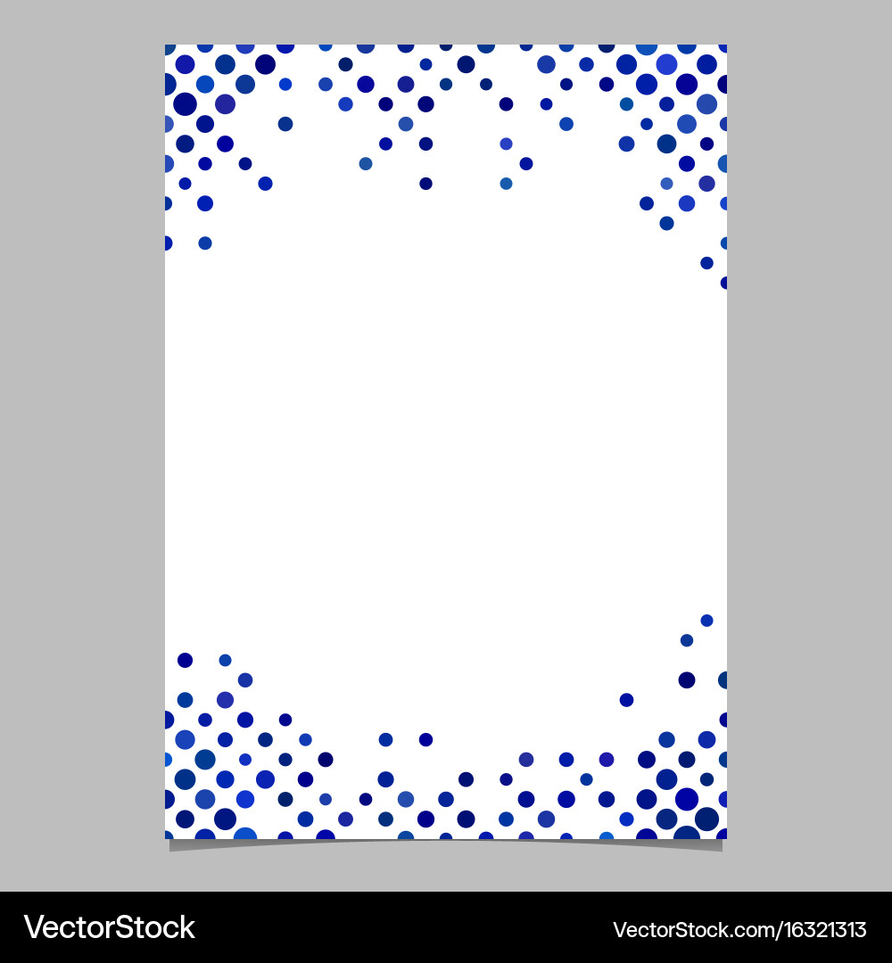 Dot pattern page template - design vector image