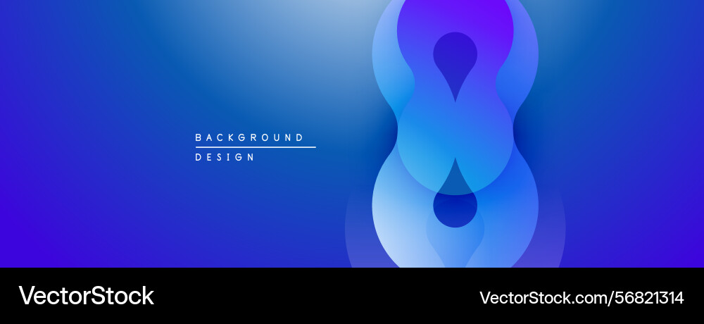 Abstract blue design features overlapping rounded Abstract blue design features overlapping rounded vector image