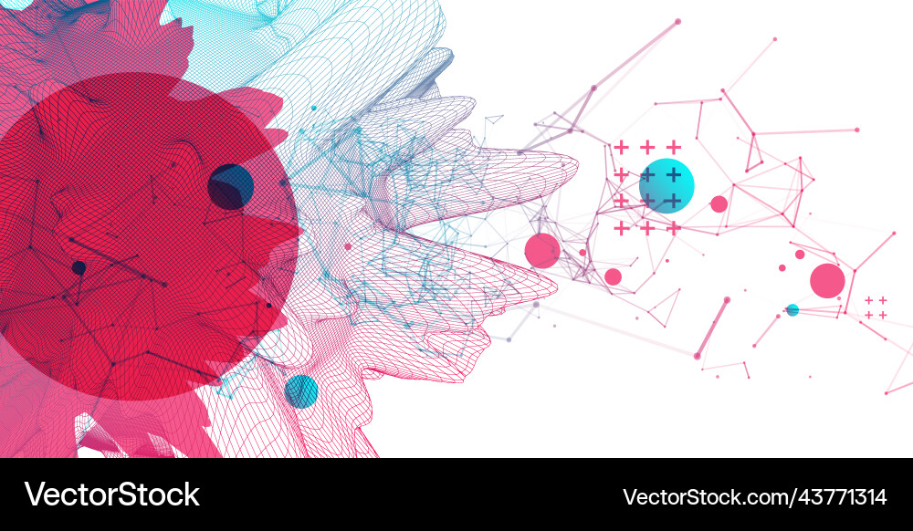 Abstract sphere background with plexus effect 3d Abstract sphere background with plexus effect 3d Vector Image