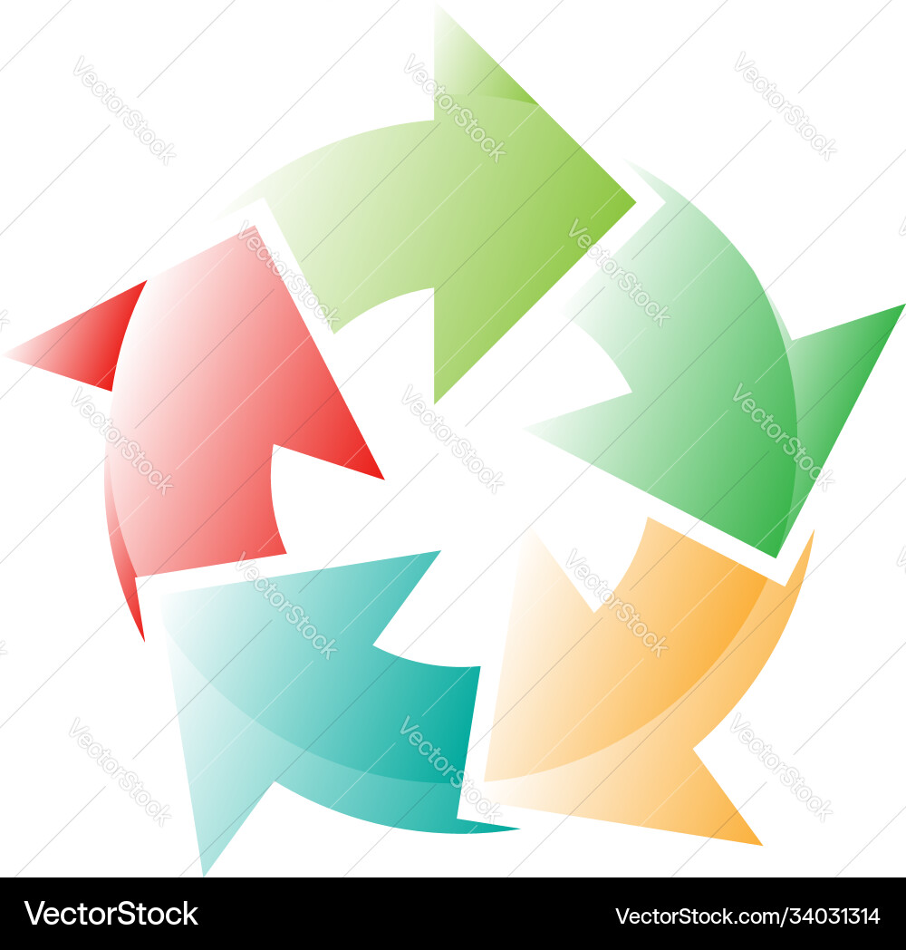 Cycle and cyclical arrows circular concentric Cycle and cyclical arrows circular concentric vector image