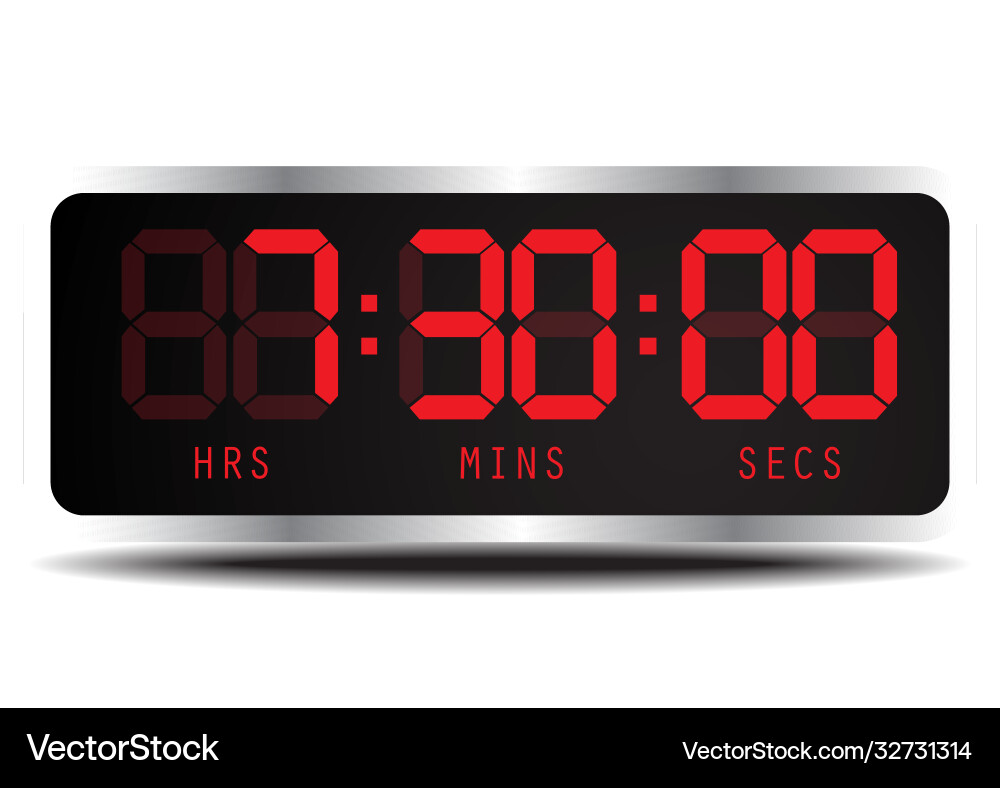 Electronic alarm icon timer clock digital time Electronic alarm icon timer clock digital time vector image