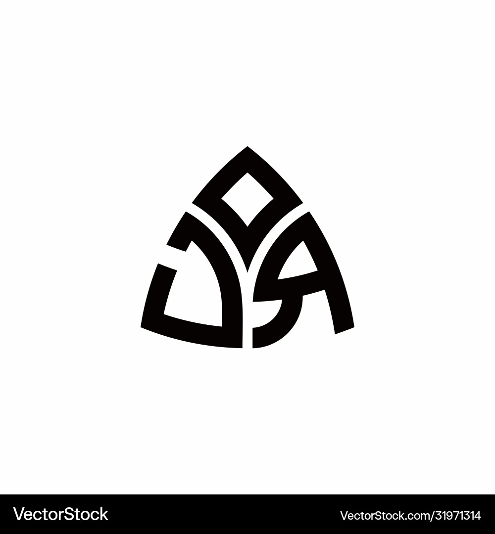 Jr monogram logo with modern triangle style Jr monogram logo with modern triangle style vector image