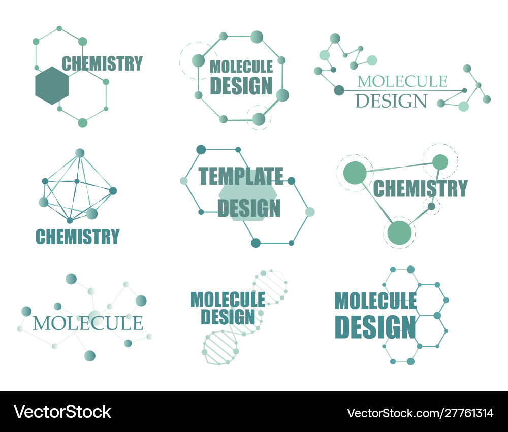 Molecular Structure & Connection vector image