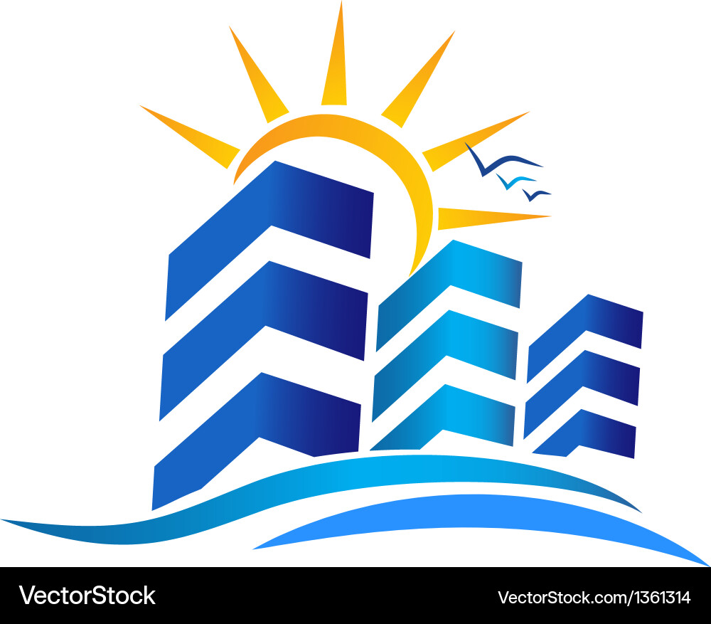 Real Estate Apartments Logo Vector Image
