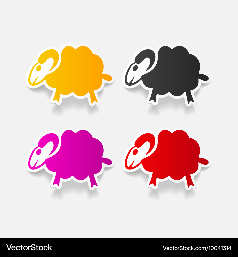Realistic design element sheep Vector Image
