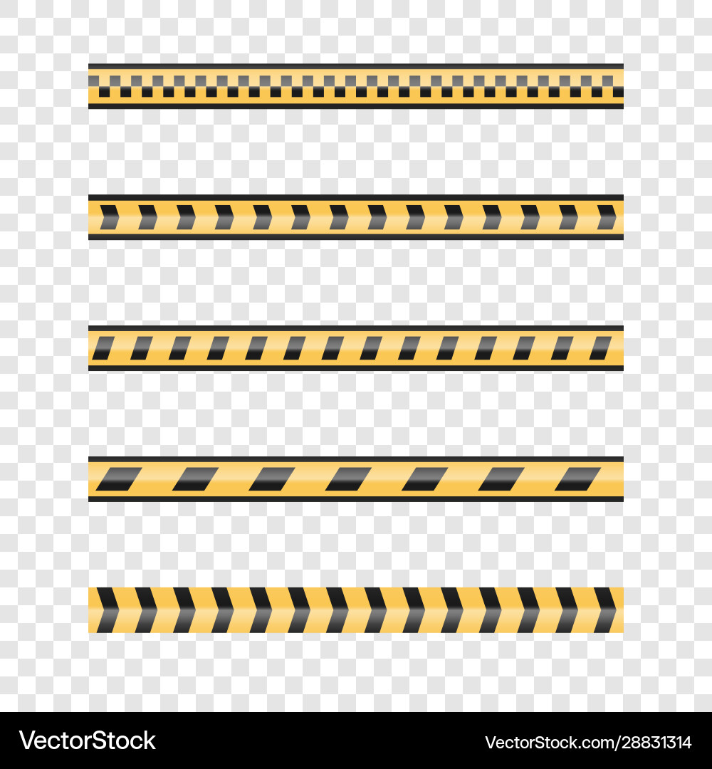 Set caution danger tapes warning security Vector Image
