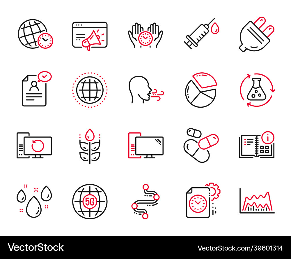 Set of science icons related to instruction Set of science icons related to instruction vector image