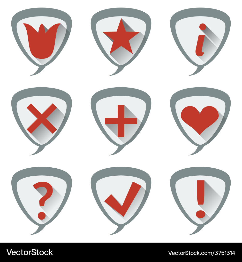 Set of stylish icons pointers for the map vector image