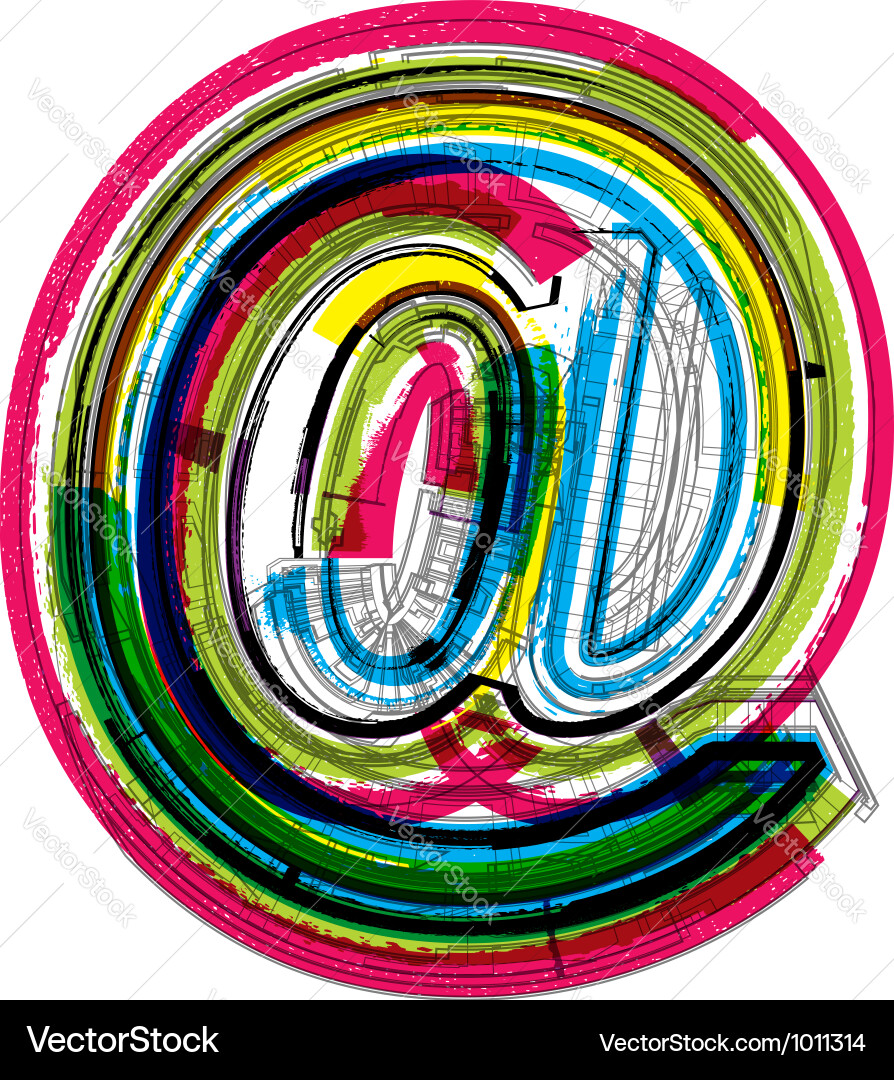 Technical typography Vector Image
