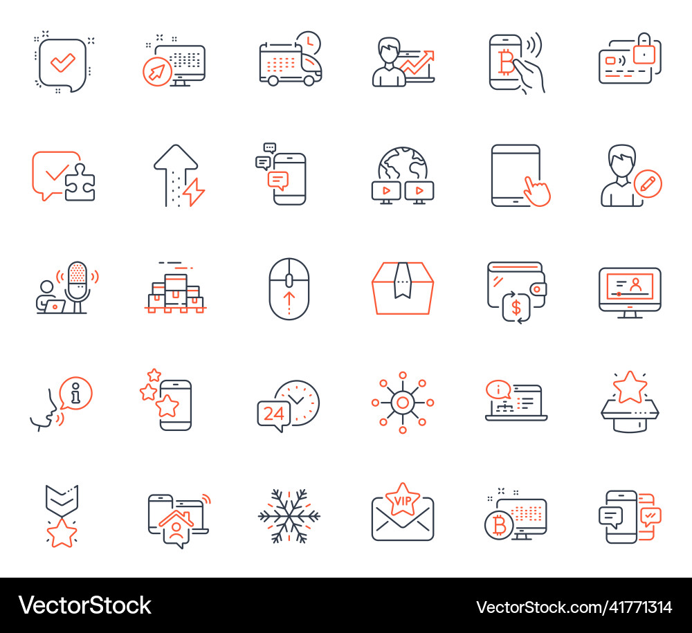 Technology icons set included icon as card work Technology icons set included icon as card work vector image