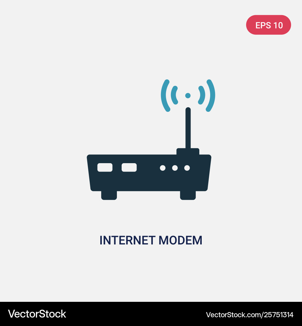 Two color internet modem icon from user interface Two color internet modem icon from user interface vector image