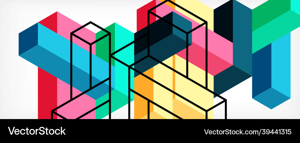 Abstract background 3d cubes cubic elements Abstract background 3d cubes cubic elements vector image
