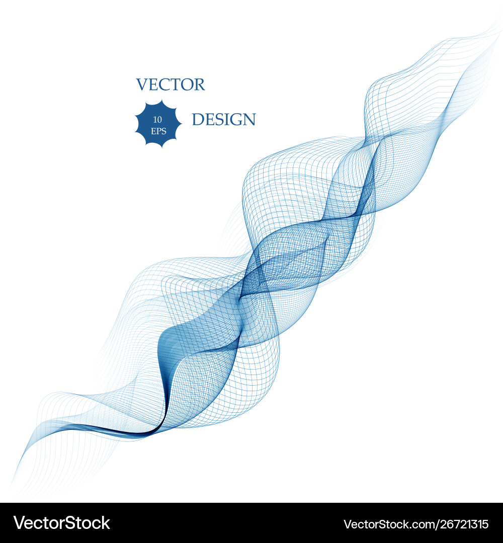 Abstract smooth color wave curve flow blue Abstract smooth color wave curve flow blue Vector Image