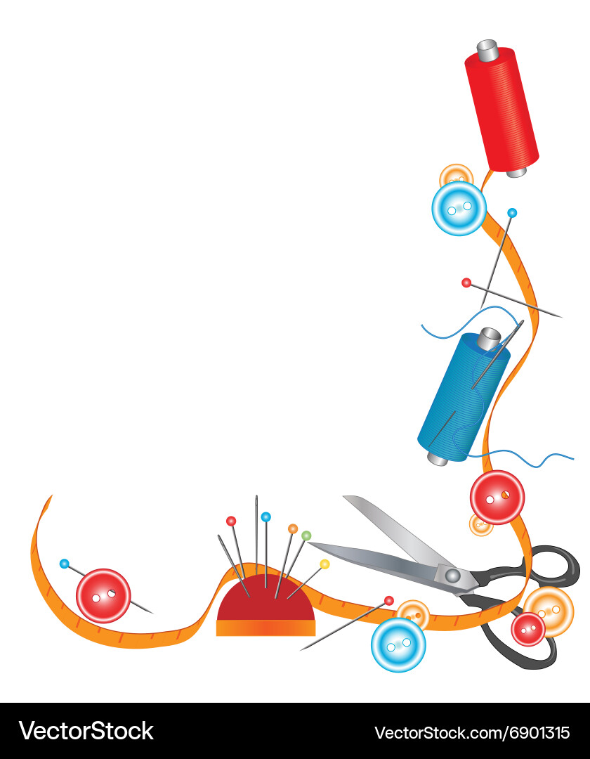 Accessories for sewing Royalty Free Vector Image