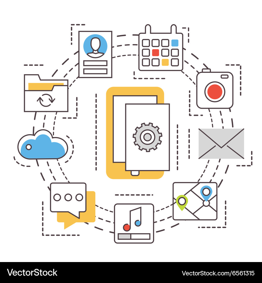 Application development mobile apps vector image