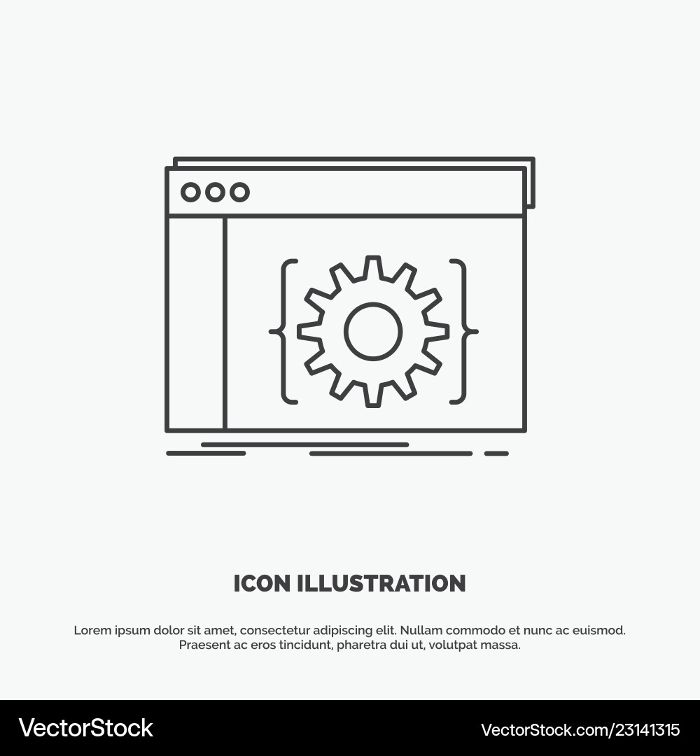 Coding App Development Icon Vector Image