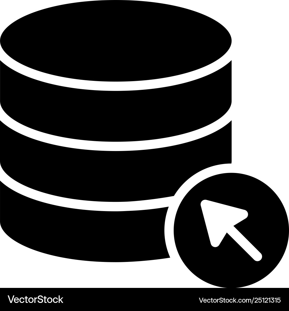 Cursor database Cursor database vector image