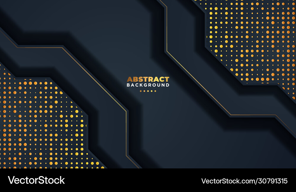 Dark abstract background with overlap layers Vector Image