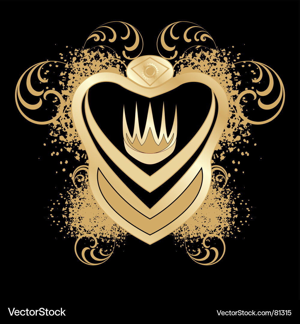 Heraldic Grunge Shield Royalty Free Vector Image