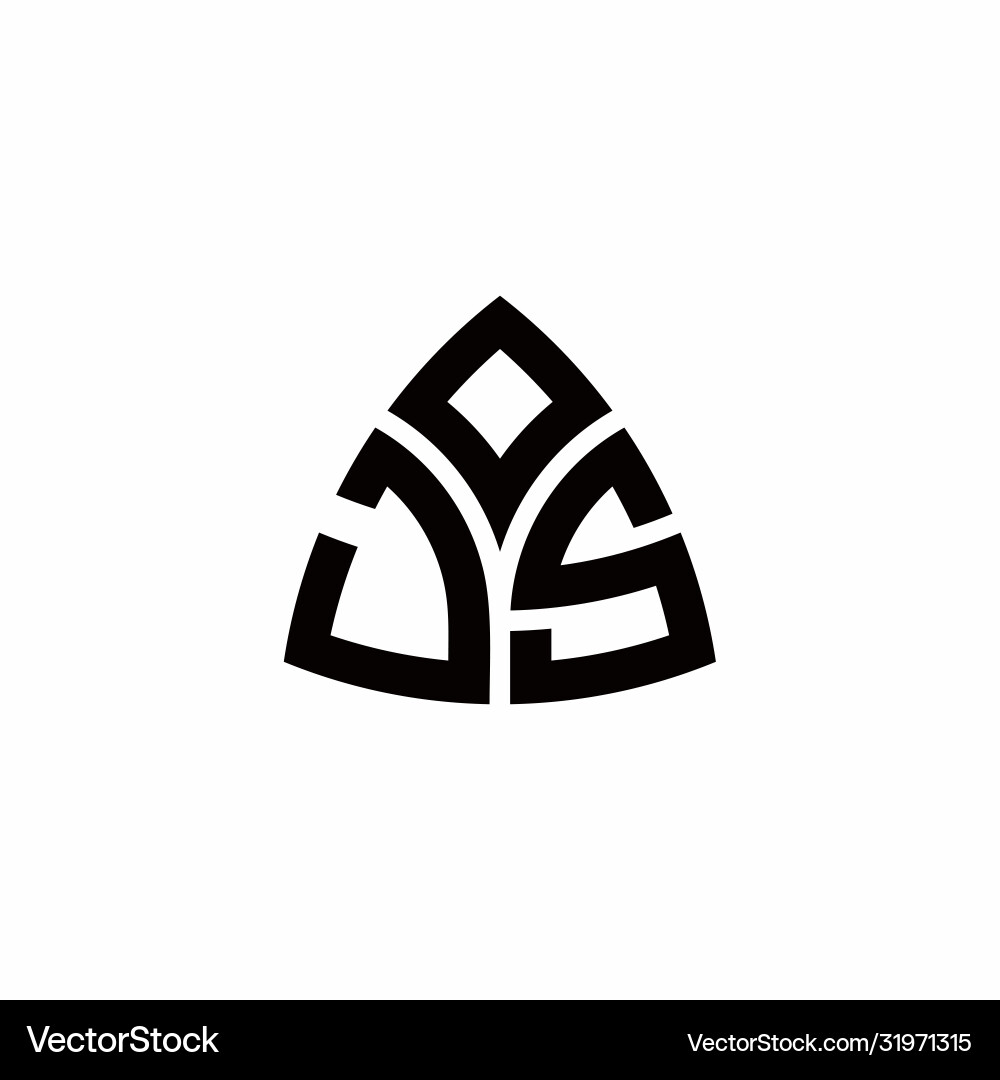 Js monogram logo with modern triangle style Js monogram logo with modern triangle style vector image