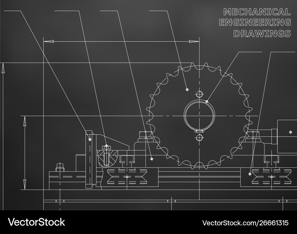Maschinenbau Zeichnungen Zeichnung schwarz Maschinenbau Zeichnungen Zeichnung schwarz vektorbild