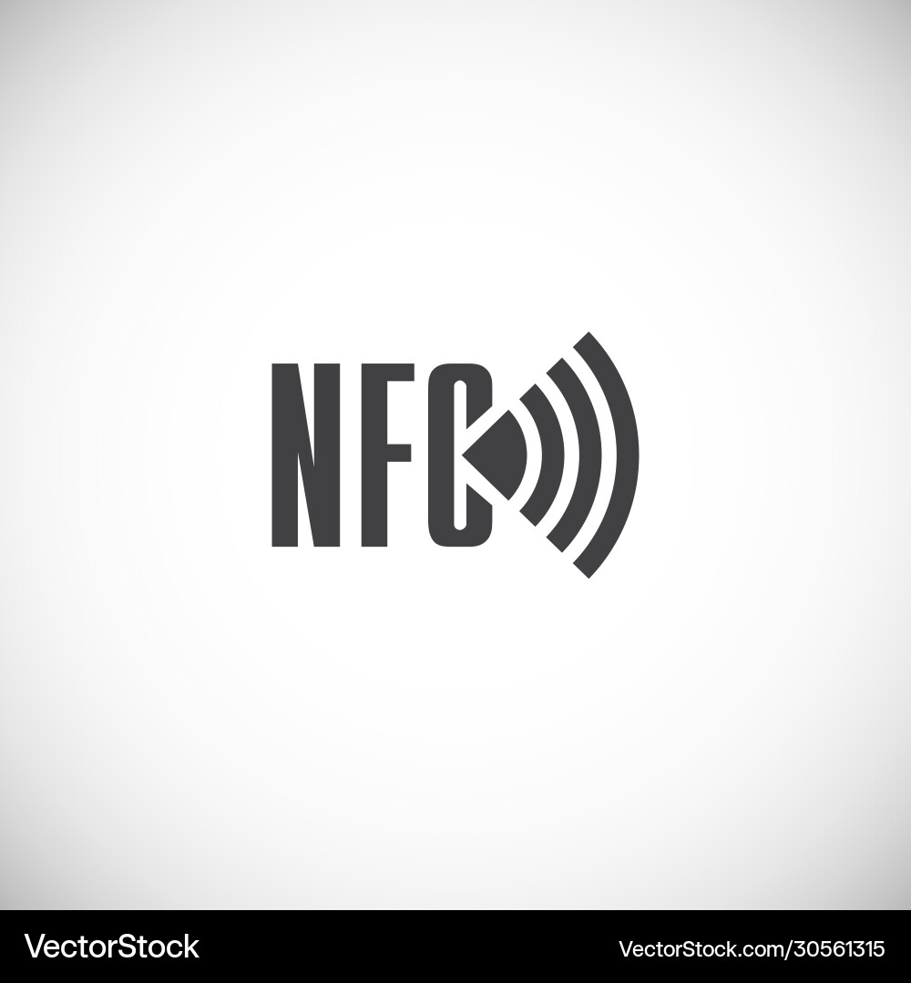 Nfc related icon on background for graphic and web Nfc related icon on background for graphic and web vector image